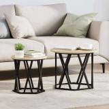 VidaXL Masă laterală 2 pcs Stejar sonoma 50 x 50 x 40 cm