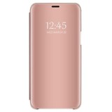 Husa Samsung, Galaxy J5 2017, J530, Clear View Flip Mirror Stand, Rose, ALC MOBILE