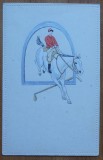 Cumpara ieftin Carte postala cromolitografiata , echitatie , inceput de secol 20, Necirculata, Printata
