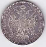 Moneda Argint Austria Ungaria 1 Florin 1861 A Viena, Florin Argint, Monede Florin Argint