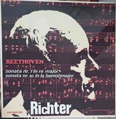 Disc vinil, LP. Sonata Nr.7 in Re Major. Sonata Nr.12 in La Bemol Major-Beethoven, Sviatoslav Richter foto