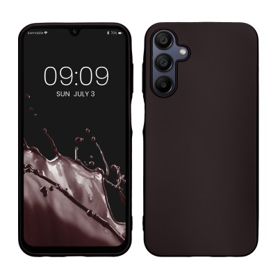 Husa Kwmobile pentru Samsung Galaxy A15 5G, Visiniu, Silicon, KWM000021MJ006C foto