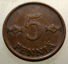 7.930 FINLANDA 5 PENNIA 1963, Europa, Cupru (arama)