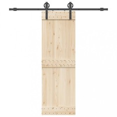 vidaXL Set feronerie pentru uși glisante, negru, 200 cm, oțel