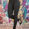 T585-1 Pantaloni casual/elegant din material elastic si curea in talie