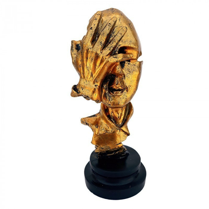 Statueta, Chip de om, Nu vad, 15 cm, 1554G-1