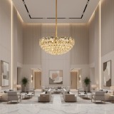 Candelabru din cristal JARDIN Regalis 24xE14, auriu lucios, 80 cm
