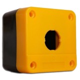 Cutie comanda caseta goala galbena pentru 1 buton cu gaura 22mm IP65, Omu System