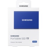 SAMSUNG Portable SSD T7 500GB external USB 3.2 Gen 2 indigo blue, &quot;MU-PC500H/WW&quot; (timbru verde 0.18 lei)