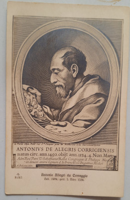 ITALIA CARTE POSTALE ANTONIO ALLEGRI DU CORREGGIO PICTOR ITALIAN (RENASTERE) foto