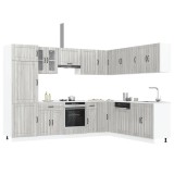 vidaXL Set de dulapuri de bucătărie 14 piese &bdquo;Lucca&rdquo; lemn Sonoma gri