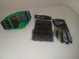 Cumpara ieftin Set accesorii moto -off road-atv-bicicleta-tricicleta:Ochelari,manusi si cagula, marimi;S-M-L