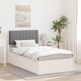 vidaXL Cadru de pat cu tăblie tapițată Gri deschis 100 x 200 cm 877793