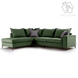 Cumpara ieftin Coltar Dreapta Boston Verde Inchis - Gri Inchis 290x235x95 cm
