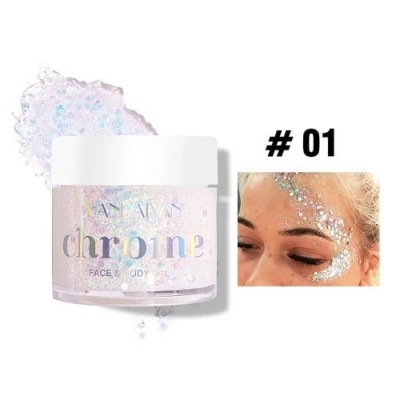 Glitter gel pentru fata si corp, Handaiyan, Chrome, 01, 32 g foto