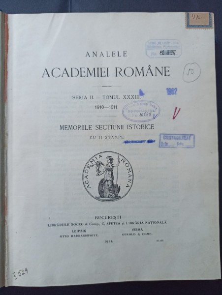 Analele Academiei Romane - Memoriile Sectiunii Istorice 1910-1911