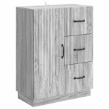 vidaXL Bufet cu sertar Sonoma gri 66 x 34,5 x 87 cm Lemn prelucrat 895321