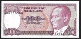 TURCIA 100 LIRE 1983- 1989 , seria A , UNC [1] P- 194 , necirculata
