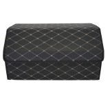 Cutie de Depozitare Auto, Flippy, Organizator Premium Portbagaj, Geanta Multifunctionala, Piele Ecologica, Pliabil si Rezistent la Uzura, 2 Compartime