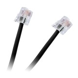 Cablu Extensie Telefon RJ11, 3m, Negru - Compatibil Fix/Fax/Modem