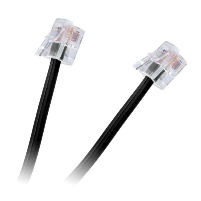 Cablu telefon 2m RJ11 negru