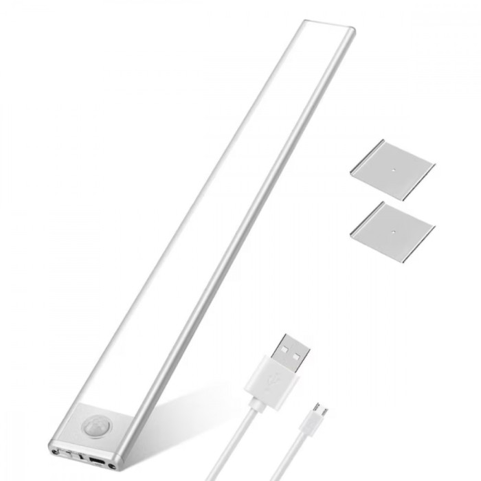 Lampa LED inteligenta cu senzor de miscare, VisionHub&reg;, Corp de iluminat reincarcabil prin USB, fara fir, portabila, baterie incorporata, cu suport ma
