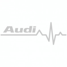 Sticker auto &amp;#039;&amp;#039;Audi life&amp;#039;&amp;#039;, 20x7 cm, Alb foto