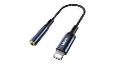 Adaptor seria Remax Sury Lightning - mini jack 3,5 mm, 0,13 m, grafit (RL-LA13i) foto