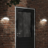 VidaXL Lampă exterioară de perete cu LED/senzor, alb, aluminiu turnat