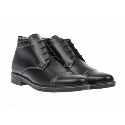 Ghete barbati din piele naturala casual - elegante Made in Romania - BOND2NEGRU foto