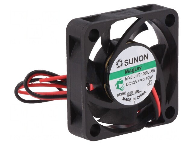 Ventilator DC axial 12V 40x40x10mm 11,89m3/h 20,6dBA Vapo