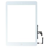 Touchscreen Apple iPad Air Alb, Sticla Geam Display, cu Buton Home si Adeziv