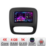 Navigatie Renault Trafic 2014-2017 A-rt09 4+64 InCell Display 1K Android Waze USB Navigatie Internet Youtube Radio