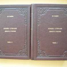 B. P. HASDEU - SCRIERI LITERARE, MORALE SI POLITICE ( 2 volume ) - 1937