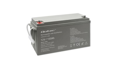 Baterie Qoltec AGM | 12V | 150Ah | 40,1 kg | Fără &amp;icirc;ntreținere | PV, UPS, RV, barca, &amp;icirc;ncălzitor foto