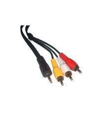 Cablu Jack 3.5 mm 4 canale A/V/Masa la 3x RCA 3m foto