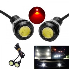 Set 2 LEDuri Lumini Auto 18mm 12V 9W IP65 Rosu 1F041 XXM foto