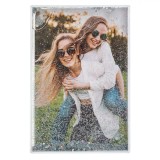 Ramă Foto Decorativă cu Glitter, Model Transparent, Dimensiune 15.5x10.5cm, Grosime 2cm, Oem