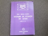 SISTEME DE ECUATII IN LICEU Mircea Ganga
