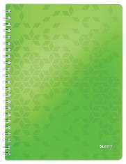 Caiet De Birou Leitz Wow, Pp, Fsc, Reciclabil, A4, 80 Coli, Cu Spira, Matematica, Verde foto