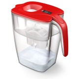 Cana filtranta de apa Laica BIG Milano, 3.7 litri, indicator electronic, rosu