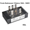Punte Redresoare Trifazica 100A 1600V SQL-10016 Aluminiu AC-DC Industriala