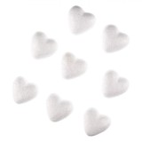 Accesorii Craft Spumă, Inimi Albe 4cm, Set 8 Bucăți