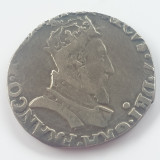 Franța 1 teston 1552 D (Lyon) argint Henric ll R1, Europa