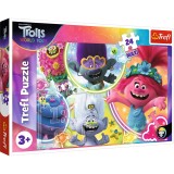 Puzzle Trefl 24 Maxi Trolls World Tour pentru copii 3+