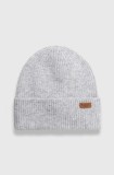 Barbour caciula culoarea gri, din tricot gros