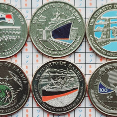 01B24 Panama set 6 monede 2016 6 x 1/4 Balboa 2016 UNC