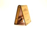 Tabachera Lemn HDF Gravata Laser, Cutie Tigari Rustica Personalizata, Handmade, 13cm x 12cm