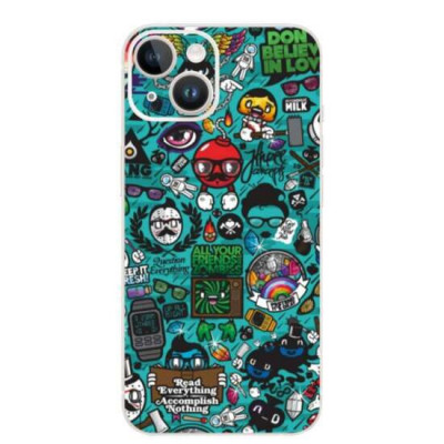 Folie Skin Compatibile cu Apple iPhone 15 Plus Wraps Skin Printing Sticker Bomb 2 foto