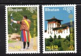 BHUTAN 2006, EUROPA CEPT, Arhitectura, Sport, serie neuzata, MNH, Nestampilat